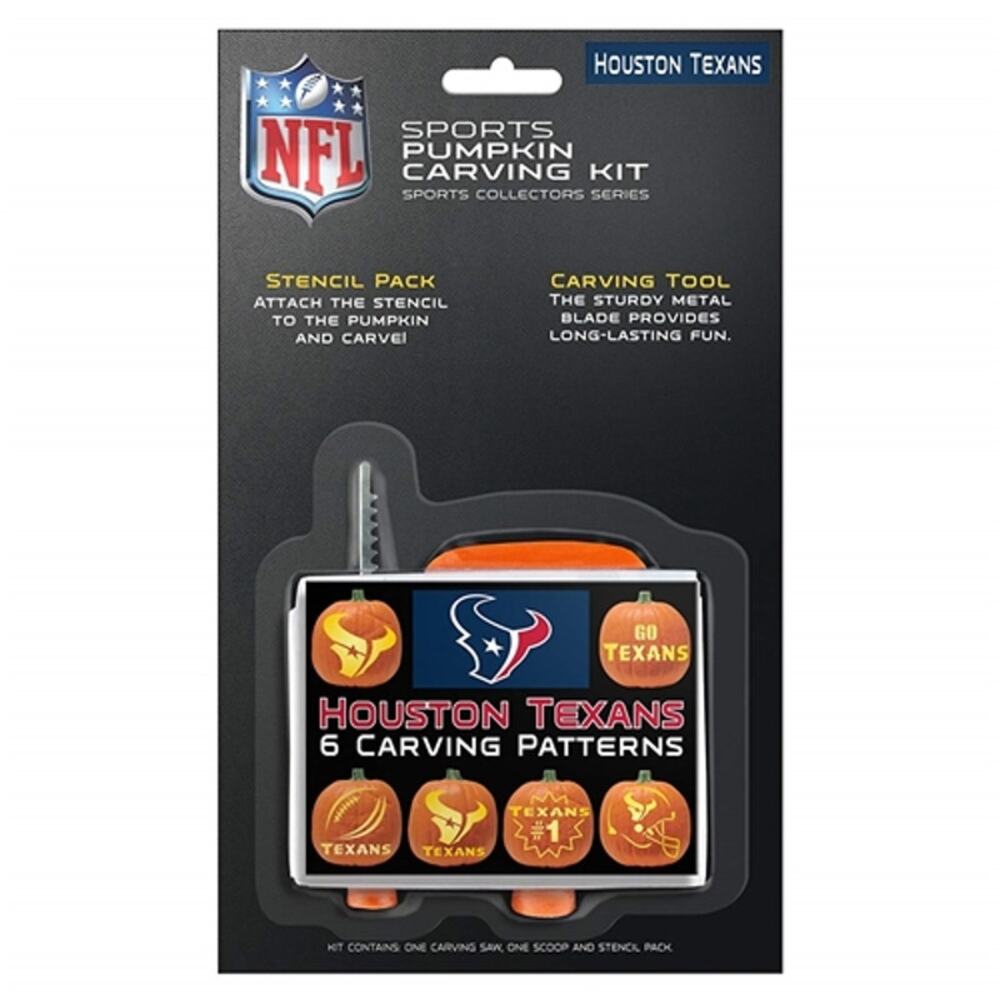 NFL Texans Pumpkin Carving Kit Houston Team Logo 6 Designs Stencil Fall New
